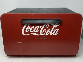 Vintage Tin Metal Pie Safe / Bread Box - Coca Cola Color Repaint