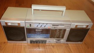 Vintage Boombox Sony Cfs - 3000 " Transound " Fm/am Stereo Cassette Recorder