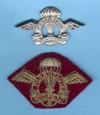 Indian Army Parachute Regiment Cap Beret Badge Set