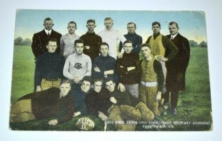 1912 Fork Union Military Academy Football Team Photo Postcard Va Cancel