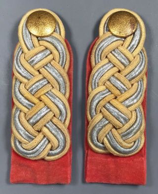 Wwii German Army Generals Shoulder Boards Extra Fein Buttons