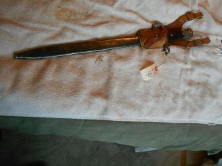 Argentine Model 1909 Mauser Rifle Bayonet & Matching Scabbard W Leather Frog