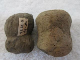Two Old California Fish Net Weights With Docs - - Nr