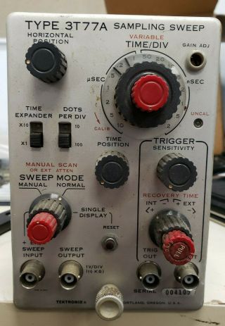 Vintage Tektronix Type 3t77a Sampling Sweep Unit Module As - Is