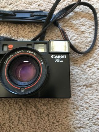 Vintage Canon AF35 ML Film Camera Autoboy 40mm f/1.  9 JAPAN 3