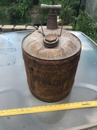 Vintage Pennzoil 5 Gallon Motor Oil Can Oil City Pa Farm Fresh