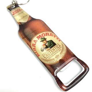 Birra Moretti Italian Beer Bottle Shaped Key Chain Opener Shuffle Board