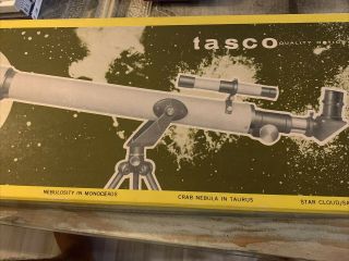 Vintage Tasco 6te - 5 Astronomical Refractor Telescope Wow Box Packing