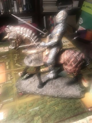 Medieval Knight On Horse With Decorative Armor