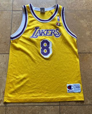 Vintage Champion Kobe Bryant Los Angeles Lakers Youth Jersey Large 14/16