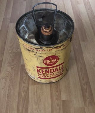 Vintage Kendall Specialized Lubricant,  5 Gallon Empty Oil Can