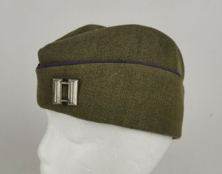 Wwi Ww1 Gimbel Bros Us Army Capt Rank Machine Gunner Side Cap Overseas Hat 7 1/4
