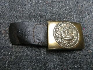 Wwi Imperial German Army “gott Mit Uns” Belt Buckle W/ 1915 Dated Tab