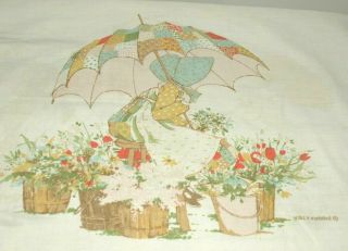 Holly Hobby Standard Pillow Case Vintage White American Greetings Corp 20 X 30 "