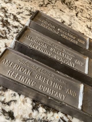 VINTAGE FEDERATED METALS DIVISION AMERICAN SMELTING AND REFINING CO.  BARS 2