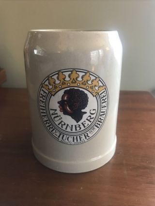 Tucher Braueri Nurnberg Stoneware Beer Stein German Mug 0.  5l Vintage