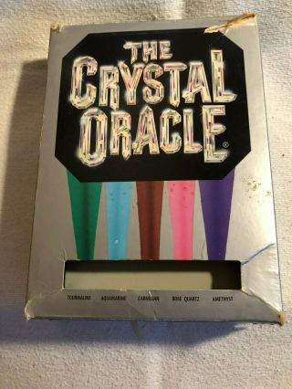 Vintage The Crystal Oracle Boxed Divination Set - Casting Cloth 5 Crystals Book