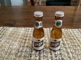 Schlitz By Budweiser Mini Beer Glass Bottle Salt And Pepper Shakers