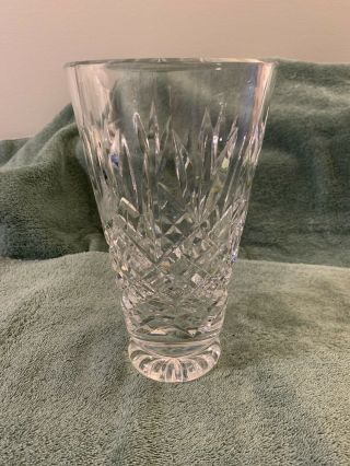 Vintage Signed Waterford Crystal Footed Vase 8 Inches No Box