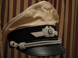 Wh Air Force Luftwaffe Captain Officer Pilot Summer Uniform Hat Cap Wwii Ww2
