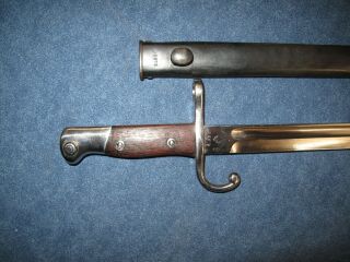 Argentine German Made M1909 Sword Bayonet With Matching Scabbard