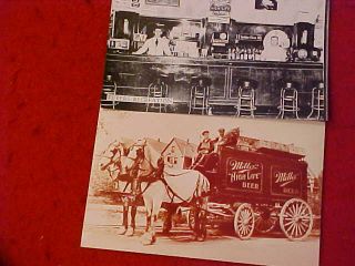 Two (2) Old Miller High Life Beer Post Cards