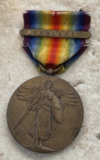 Wwi Ww1 Us Army Victory Medal With England Campaign Bar