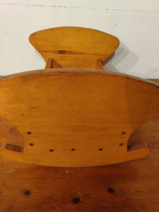 Vintage Handcrafted Wooden Baby Doll Rocking Crib Cradle 3