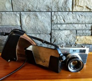 Vintage Minolta Hi - Matic 7s Camera With Rokkor PF 1:1.  8 f=45mm Lens 3