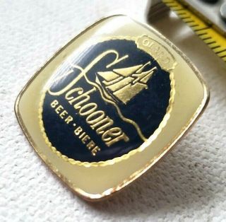 Oland Brewery Schooner Beer Pin Vintage Label Nautical Ship Atlantic Halifax