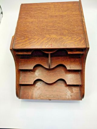 Vintage Weis Wood Paper Folder Desk Organizer (ct)