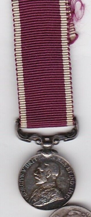 Miniature British Silver Wwi Era King George V Long Service & Good Conduct Medal