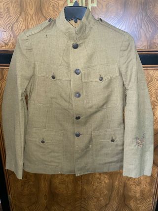 Vtg 1910’s Wwi Us Army Quartermaster Wool Jacket Tunic Uniform Small