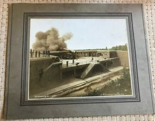 Large Color Photo Of Disappearing Gun From The Coast Artillery At Ft.  Worden Wa