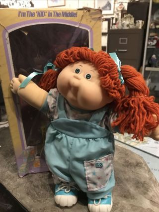 Vintage 1980’s Cabbage Patch Kids In The Middle Toddler Red Hair Box