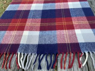 Faribo Blanket Made in USA Faribault Woolen Mill Co 100 Acrylic Plaid 54x54” 3