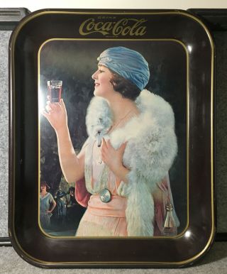 Vintage Coca Cola Party Girl Flapper Serving Tray
