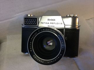 Vintage Kodak 35mm Camera Retina Reflex III Xenon 1.  9 50mm Lens Germany 3