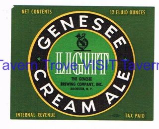 Genesee Light Cream Ale 12oz Irtp The Genesee Brewing Co Rochester Ny
