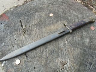 Czech Bayonet With Muzzle Ring & Scabbard Csz/g Marked 17 Inch Overall Length