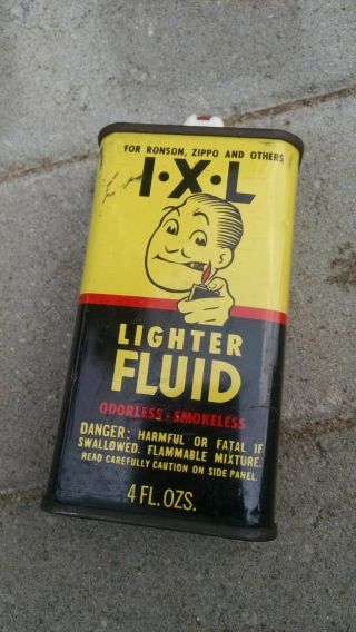 Vintage Ixl Lighter Fluid Handy Oiler Oil Can Zippo