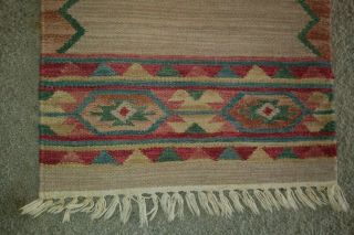 Native American Indian Saddle Blanket Rug Hand Woven Wool 31” X 20 " Colors Nr