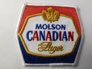 Molson Canadian Beer Lager Vintage Hat Patch Badge Canada Brewery Advertising
