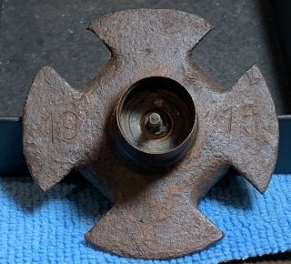 World War 1 German Iron Trench Art Candle Holder Dated “1915”