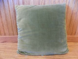 VTG Mid Century Modern MCM Nettle Creek Blue Green Cube Zip Velvet Throw Pillow 2