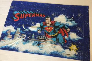 Vintage 1978 Dc Comics Superman Standard Pillowcase Superhero Double Sided