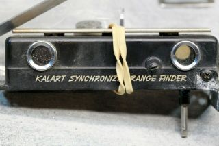 Vintage Graflex 4X5 Speed Graphic Kalart Rangefinder w/ Flash Bracket and mount 2