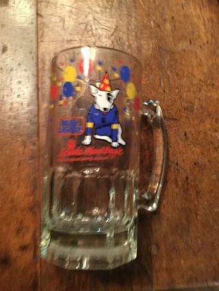 Vintage 1987 Bud Light Spuds Mackenzie Beer Glass Mug Stein 8” Tall 32 Oz.