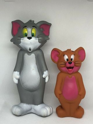 Vintage Tom And Jerry Cartoon Rubber Squeeze Toy