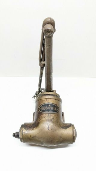 Vtg Antique 1906 Door Closer Russwin Americana Cast Model 26c Patina Pot Belly